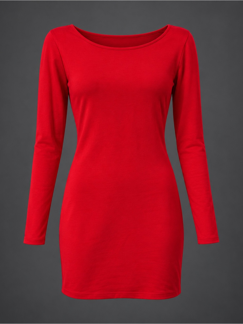 Forever 21 Plus Red Long Sleeve Bodycon Dress 1X